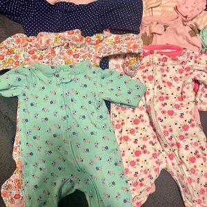 Carter's Floral and Polka Dot Kids Footies